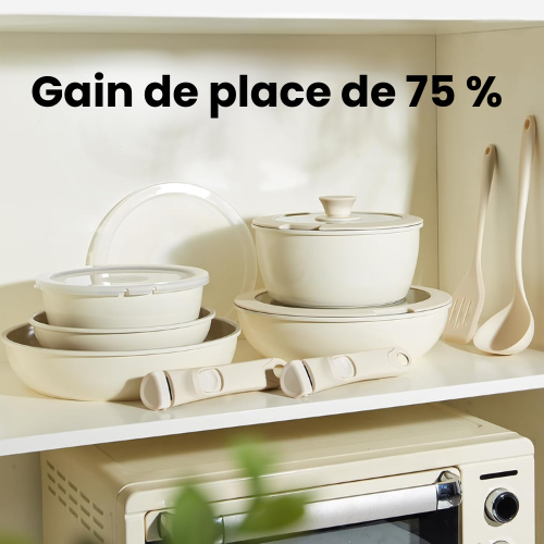 ProChefSet® - Batterie de Cuisine Indestructible en Acier Inoxydable Antiadhésive 29 FR2