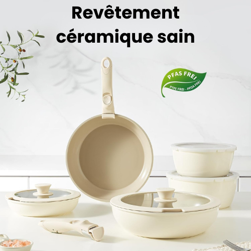 ProChefSet® - Batterie de Cuisine Indestructible en Acier Inoxydable Antiadhésive 29 FR2