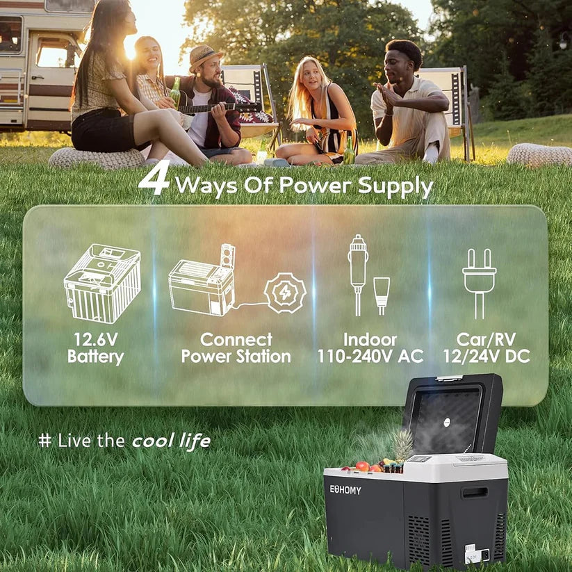 Freeze YES® - Réfrigérateur de voiture 12/24V DC et 110-240V AC