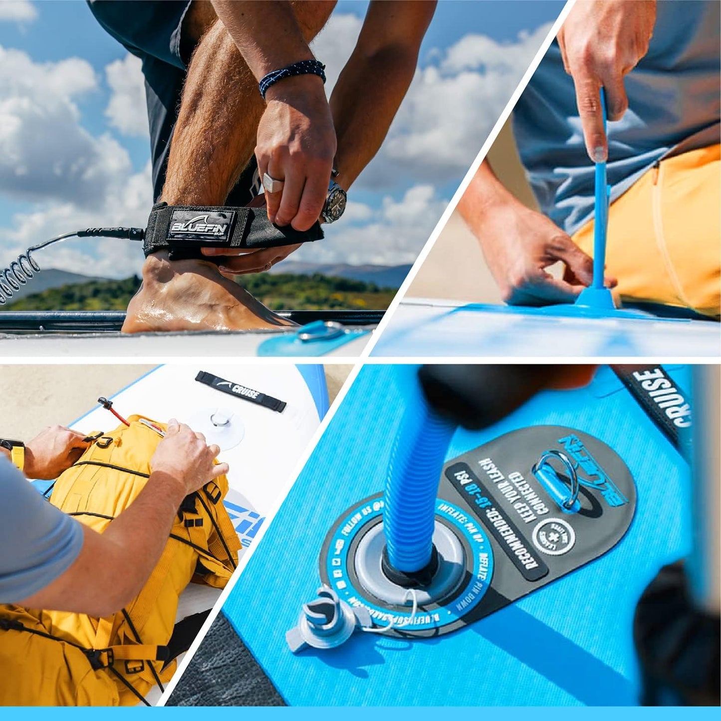 iSup® - Pack Sup avec Sac à Dos, Pagaie en Fibre de Verre et Pompe