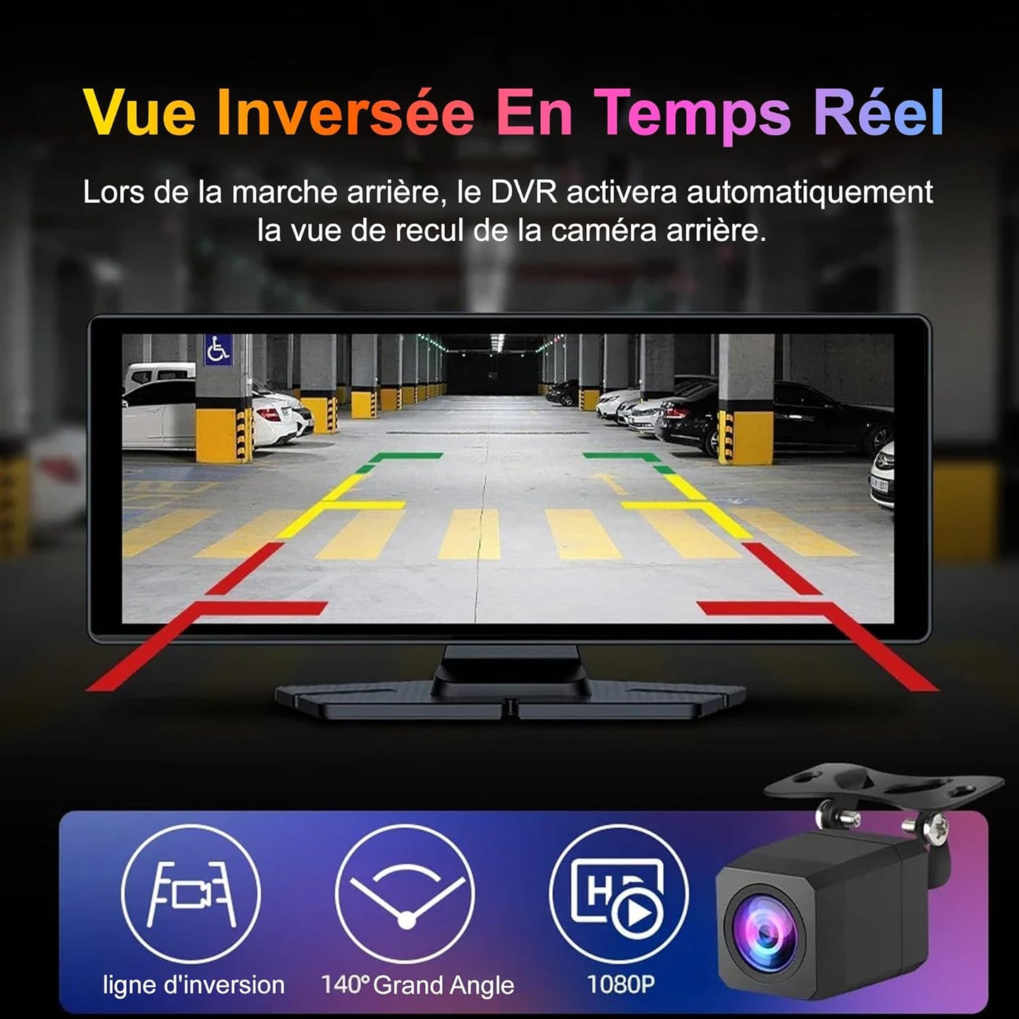 CarBOSS® - CarPlay & Android Auto sans Fil | Dashcam 4K + Caméra Arrière HD
