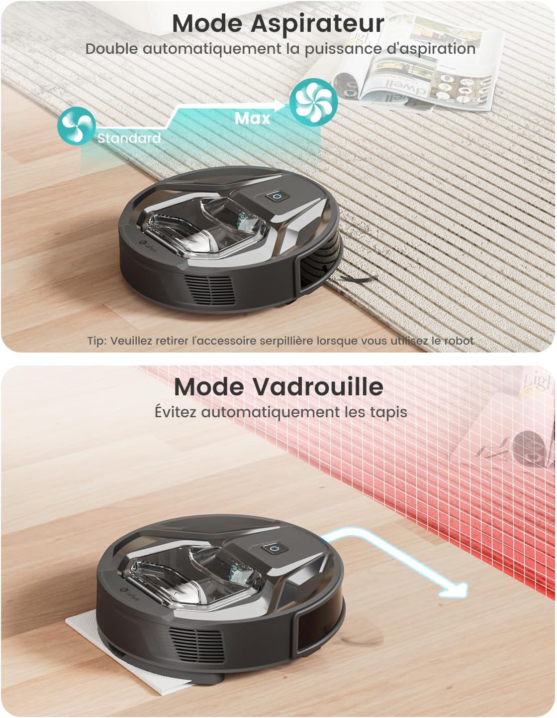 RobotClean® - L'Aspirateur Robot Ultra-Puissant qui Élimine 100% des Poils d'Animaux et Poussières