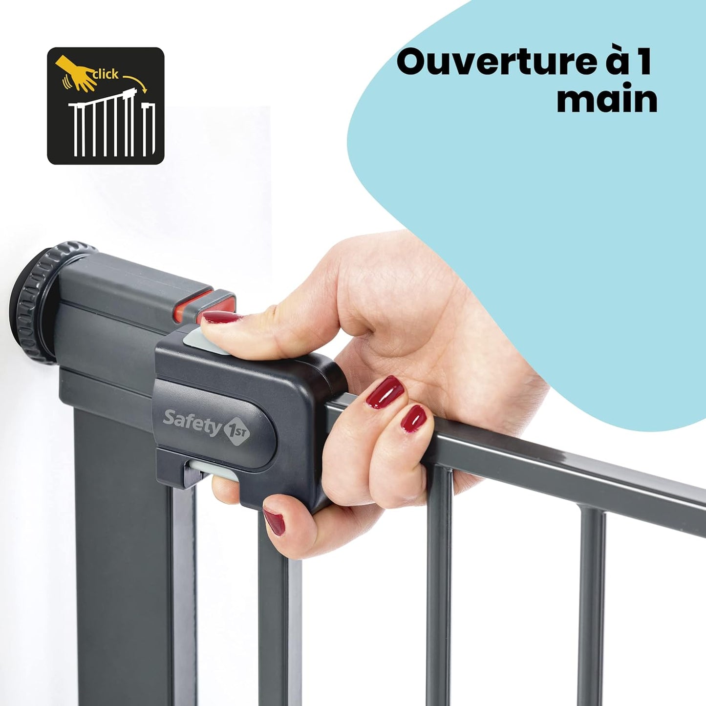 SafeOne® - La Barrière de Sécurité à Pression pour Enfants et Animaux qui se Monte en 60 Secondes