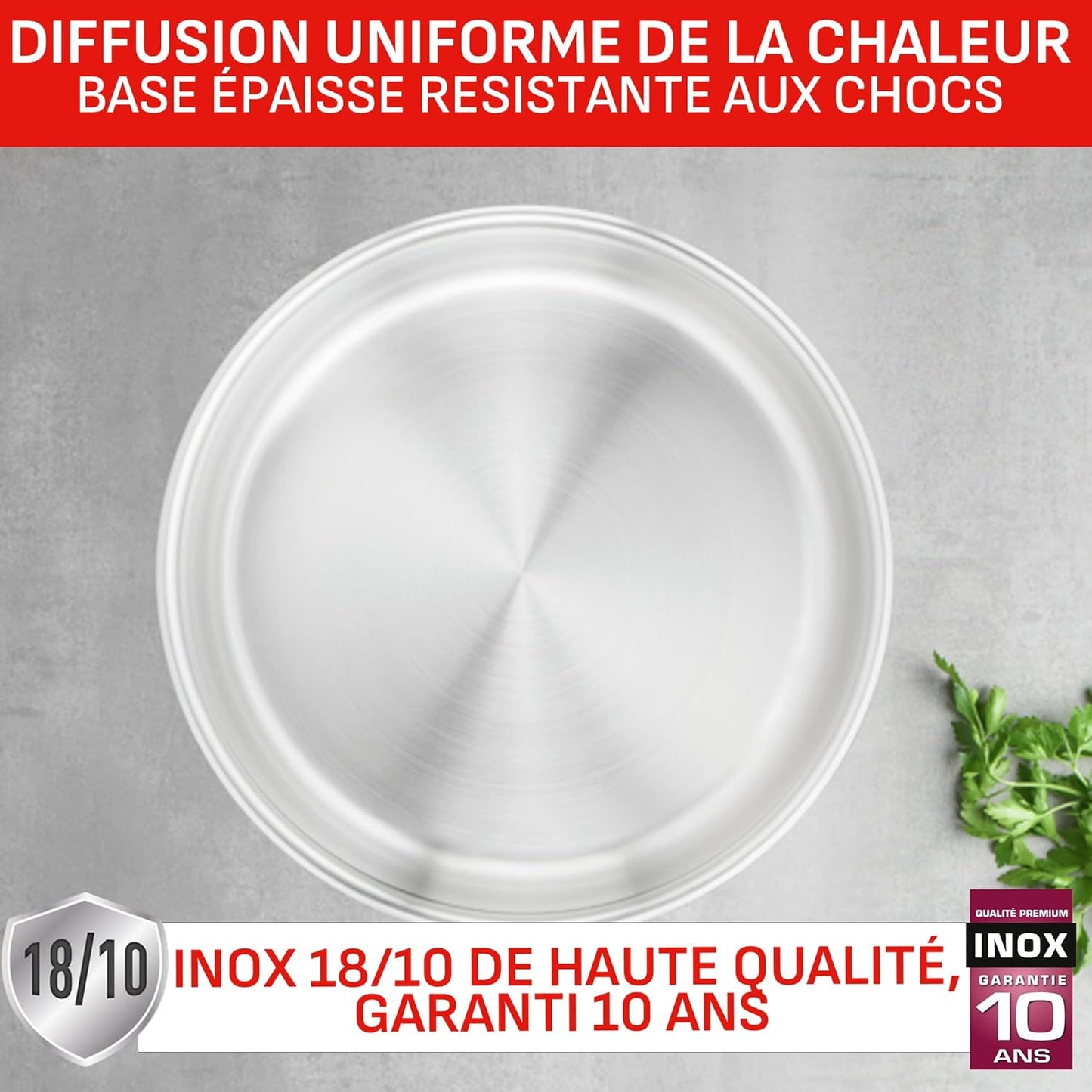 ProChefSet® - Batterie de Cuisine Indestructible en Acier Inoxydable Antiadhésive