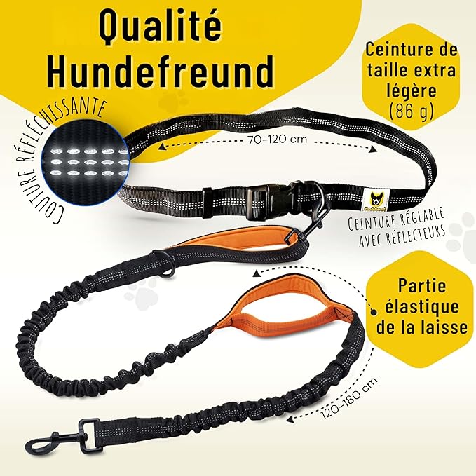 Woof Free® - La Laisse Mains Libres !