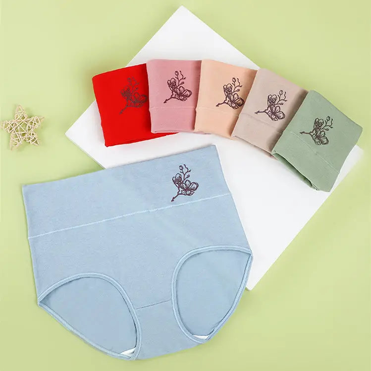 FitOk® - Culotte taille haute en pur coton avec rehaussement des hanches, grandes tailles 【Achetez-en 1 et obtenez-en 5 gratuits】