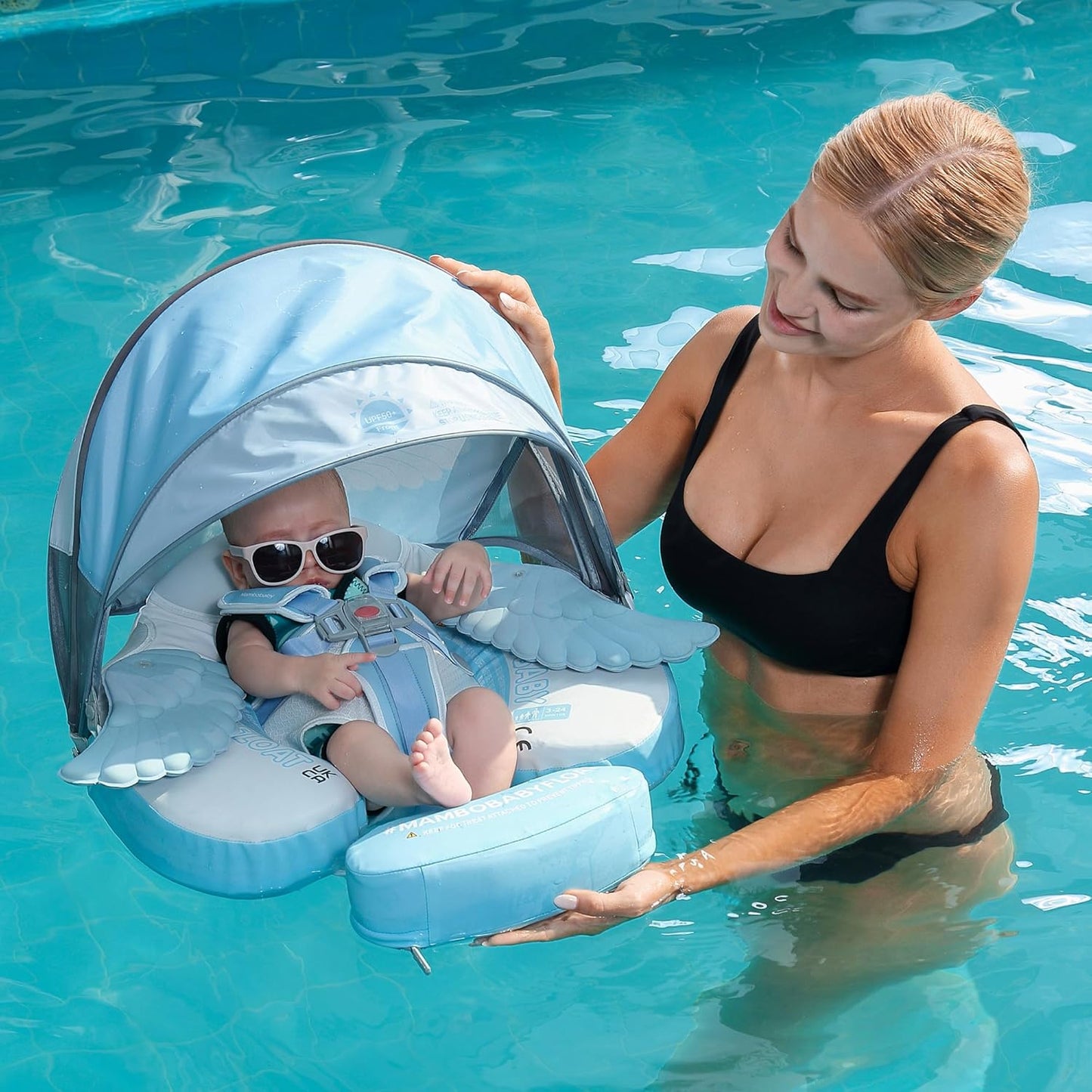BabySun® - Flotteur de Natation pour Bébé Avec Baldaquin