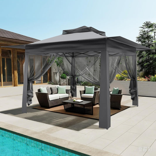 Green Lux® - Tonnelle de Jardin Extérieure 3,65 x 3,65 m avec Moustiquaires 360°
