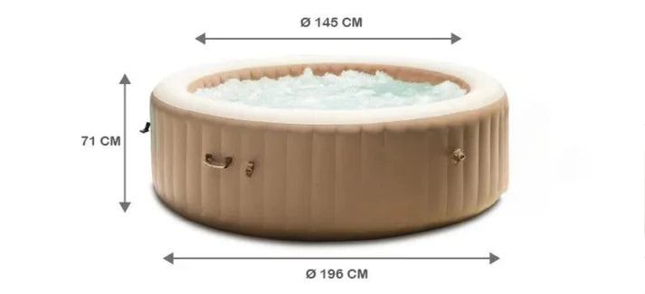 GO SPA® Coleman STR - Jacuzzi avec éclairage LED d'ambiance et jets massants à bulles