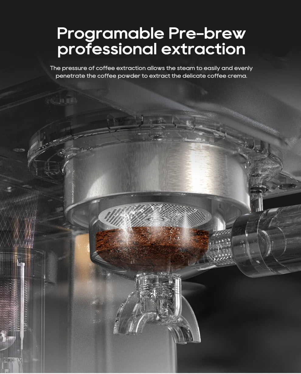 AmoreCafe® - La Machine à Café Semi-Automatique 20 Bars qui Vous Offre un Expresso Parfait et une Crème Abondante comme au Café