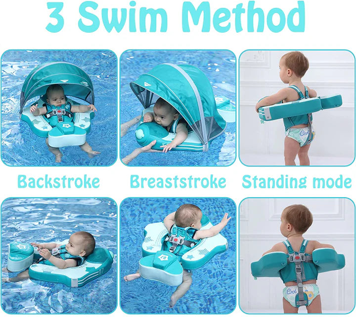 BabySun® - Flotteur de Natation pour Bébé Avec Baldaquin