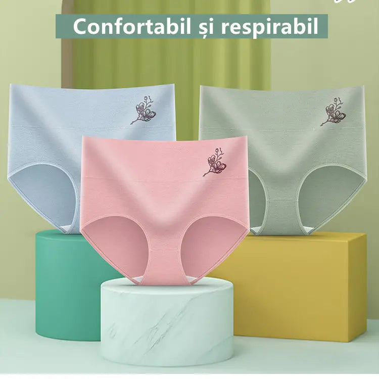 FitOk® - Culotte taille haute en pur coton avec rehaussement des hanches, grandes tailles 【Achetez-en 1 et obtenez-en 5 gratuits】