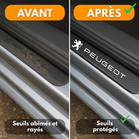 GripOn® - Les Protections de Seuils de Portière qui SE FIXENT en 1 Minute et PROTÈGENT Votre Voiture des Rayures et de l'Usure, avec le Logo de Votre Marque !