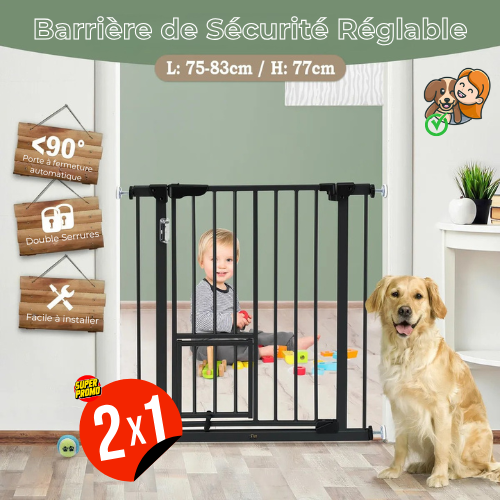 SafeOne® - La Barrière de Sécurité à Pression pour Enfants et Animaux qui se Monte en 60 Secondes FR 9