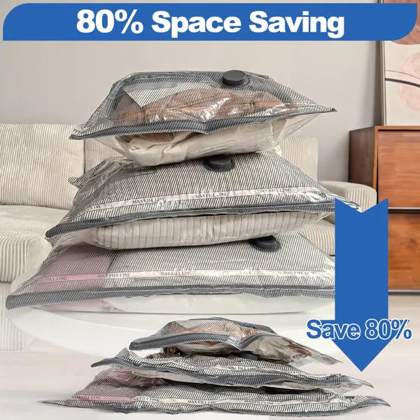 SpaceVacPro® - Le Système de Compression Portable qui Réduit le Volume de Vos Vêtements