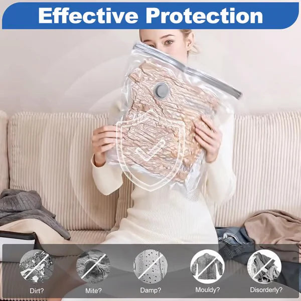 SpaceVacPro® - Le Système de Compression Portable qui Réduit le Volume de Vos Vêtements
