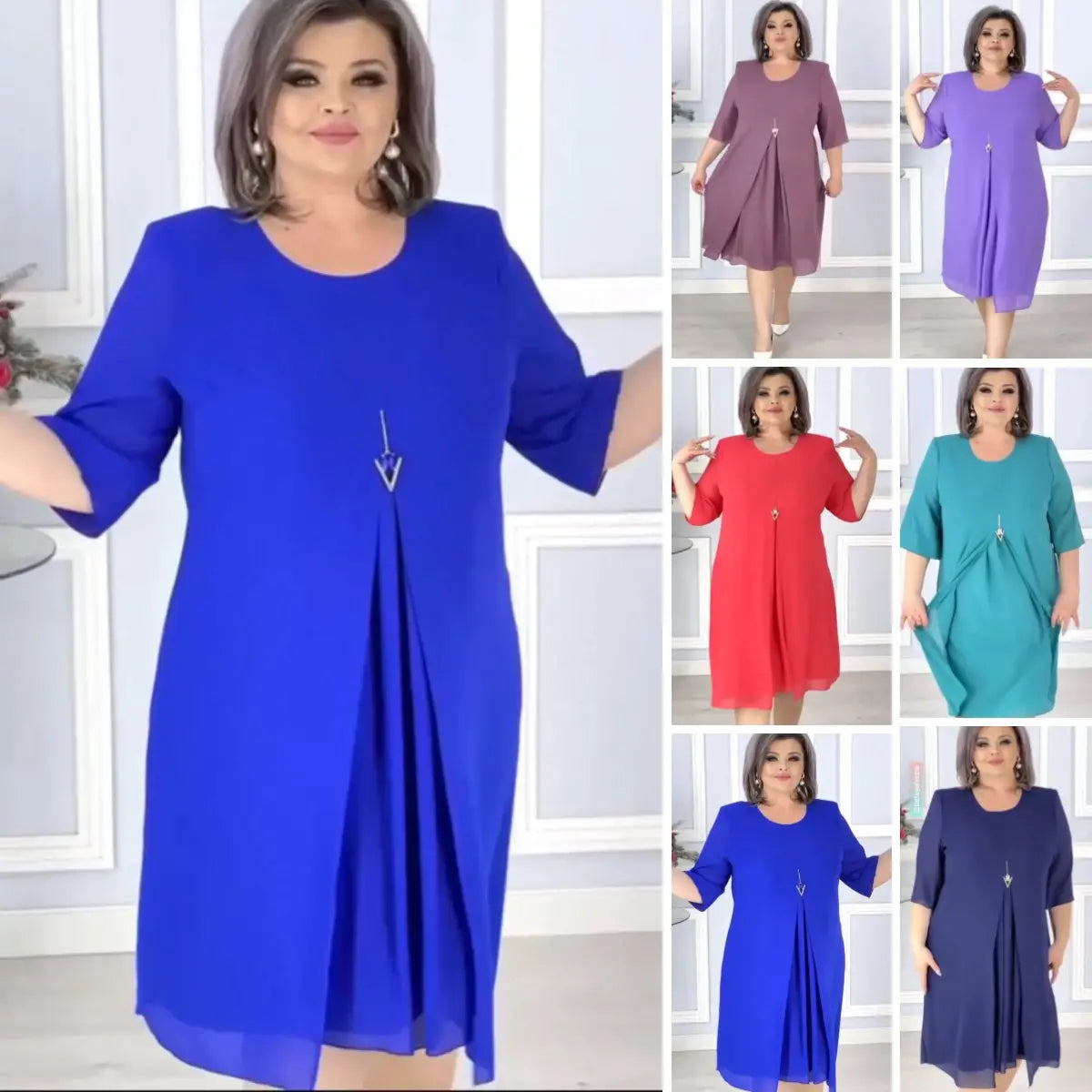 FitDress® - Robe pour femmes grandes tailles, amincissante et fraîche [Payez-en 1 et obtenez-en 2 !]
