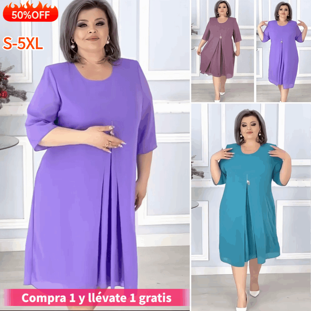 FitDress® - Robe pour femmes grandes tailles, amincissante et fraîche [Payez-en 1 et obtenez-en 2 !]