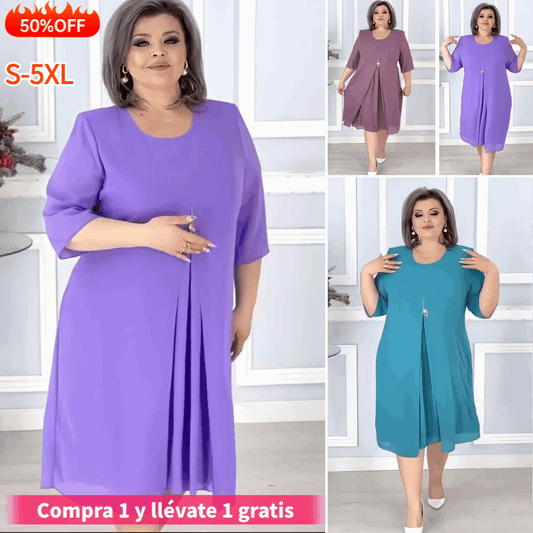 FitDress® - Robe pour femmes grandes tailles, amincissante et fraîche [Payez-en 1 et obtenez-en 2 !]