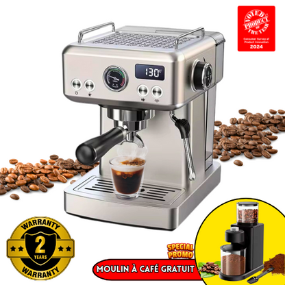 AmoreCafe® - La Machine à Café Semi-Automatique 20 Bars qui Vous Offre un Expresso Parfait et une Crème Abondante comme au Café