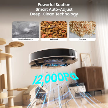 RobotClean® - L'Aspirateur Robot Ultra-Puissant qui Élimine 100% des Poils d'Animaux et Poussières 2FR