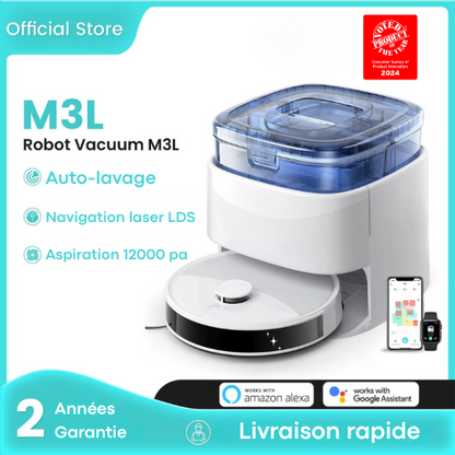 RobotClean® - L'Aspirateur Robot Ultra-Puissant qui Élimine 100% des Poils d'Animaux et Poussières 2FR